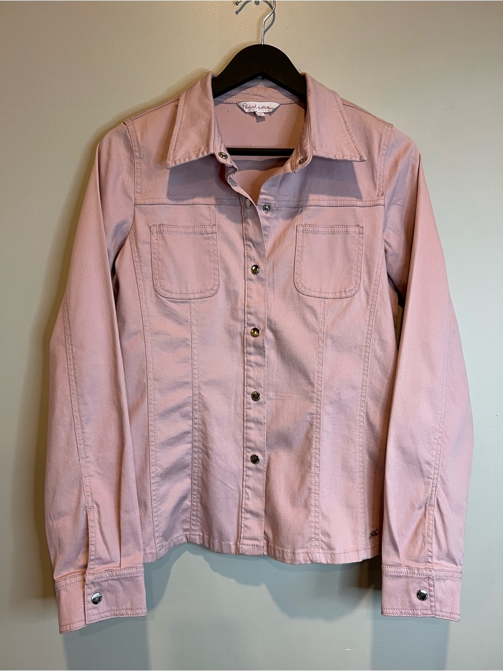 Point Zero Button Front Jacket Size Small Blush Pink Utility Style